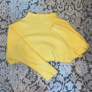 High Neck Cropped Sweatshirt